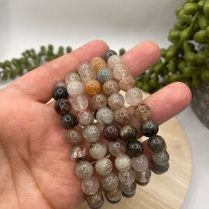 ONE Thousand Layers Phantom Quartz Natural Bead Bracelet- 8mm (0031)